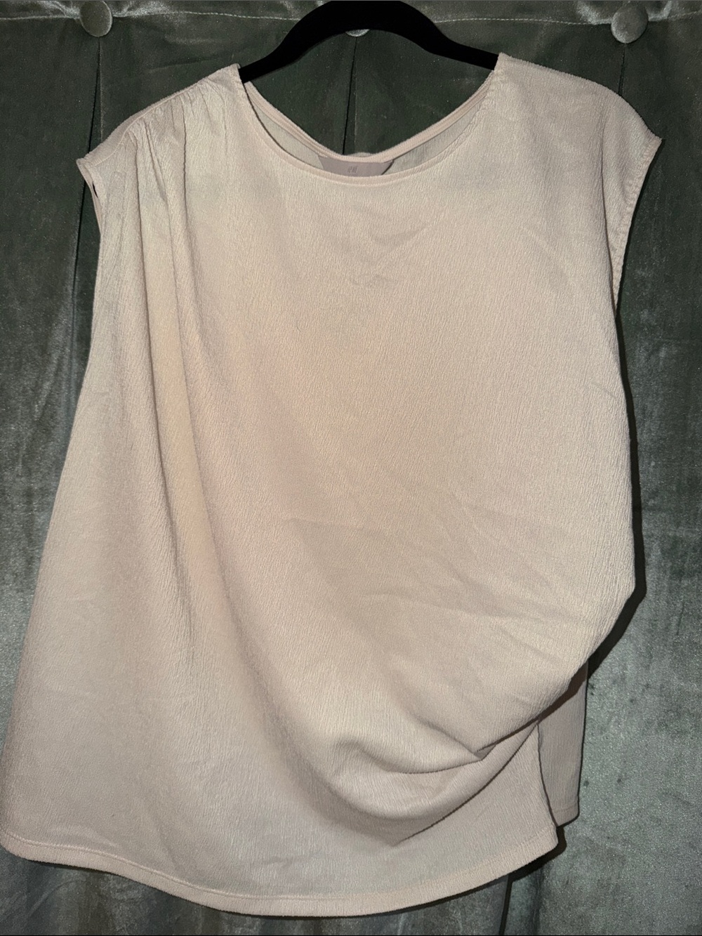 H&M Light Beige Sleeveless Draped Top